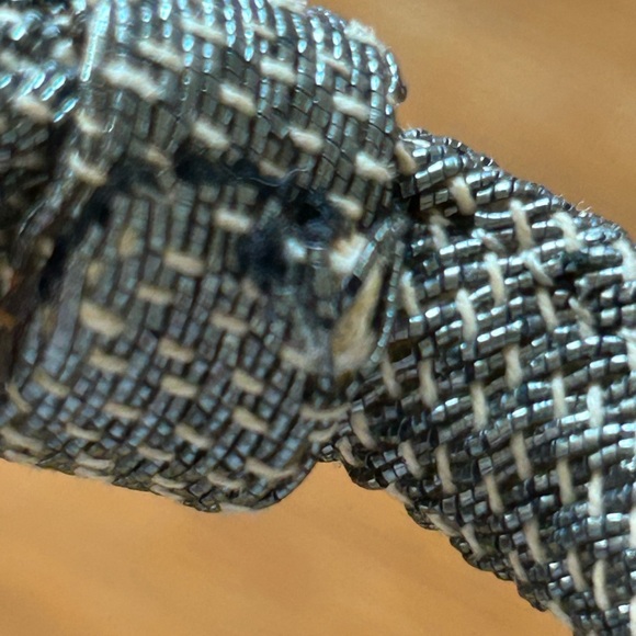 Koret 1950s/1960s designer handbag , woven silver grey with brass hardware . - Picture 15 of 15